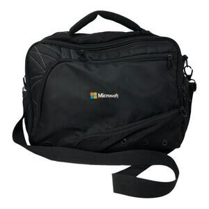 Microsoft Logo Embroidered Work Laptop Travel Commute Bag Tote Organizational L